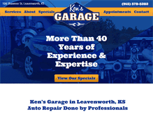 Tablet Screenshot of kensgarage1.com